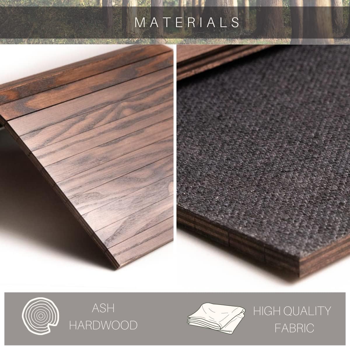 Sofa arm Tray Table Couch Bedside Wood Coaster Coffee Cup Foldable armrest Caddy end Protector Folding Living Room Furniture mat tv Chair Tables Trays with Phone Holder (Color 4.Blue-Grey)