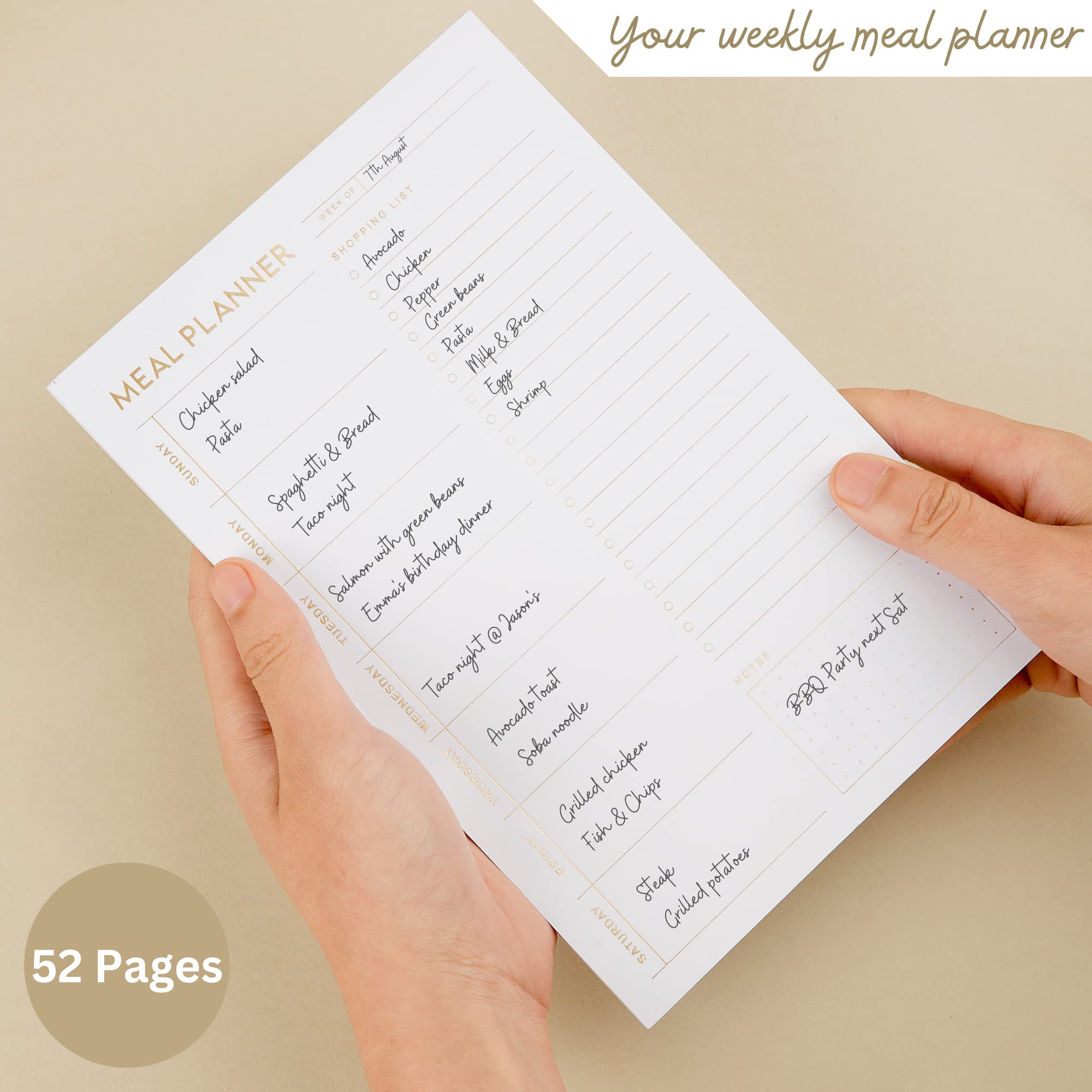 Libreta Magnética Grande Para Planificación De Comidas - Planificador