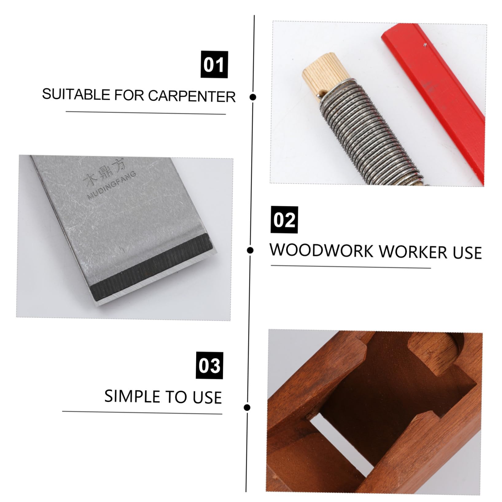 LALAFINA Pialla Manuale per Lavorazione del Legno in Legno e Lama in Acciaio Utensile Portatile per Falegnami e Carpentieri Dispositivo Durevole Facile da Usare