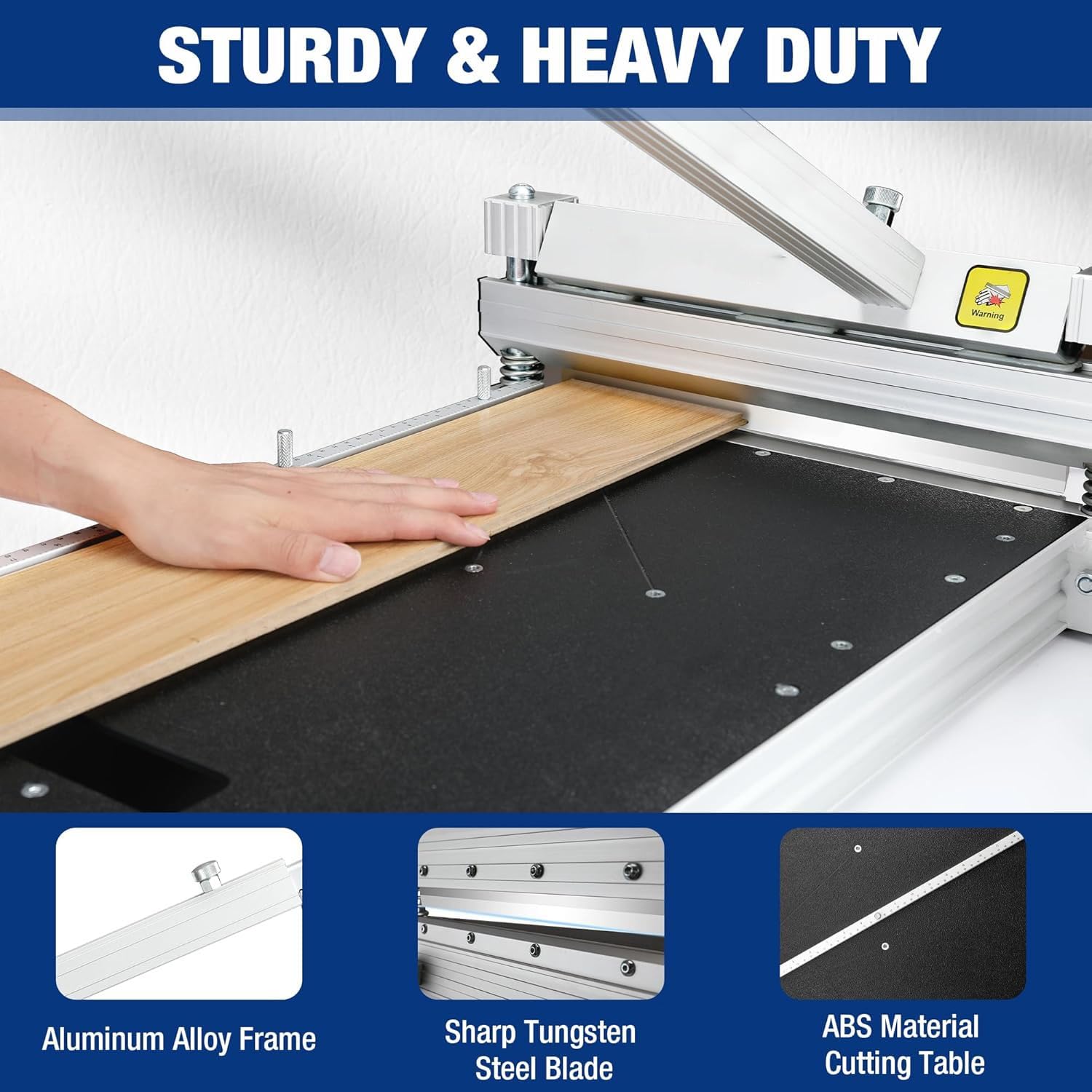 Máquina de corte de suelo laminado, 330 mm de ancho de corte para suelos multicapa, parquet, base de goma, ideal para proyectos de bricolaje y uso profesional