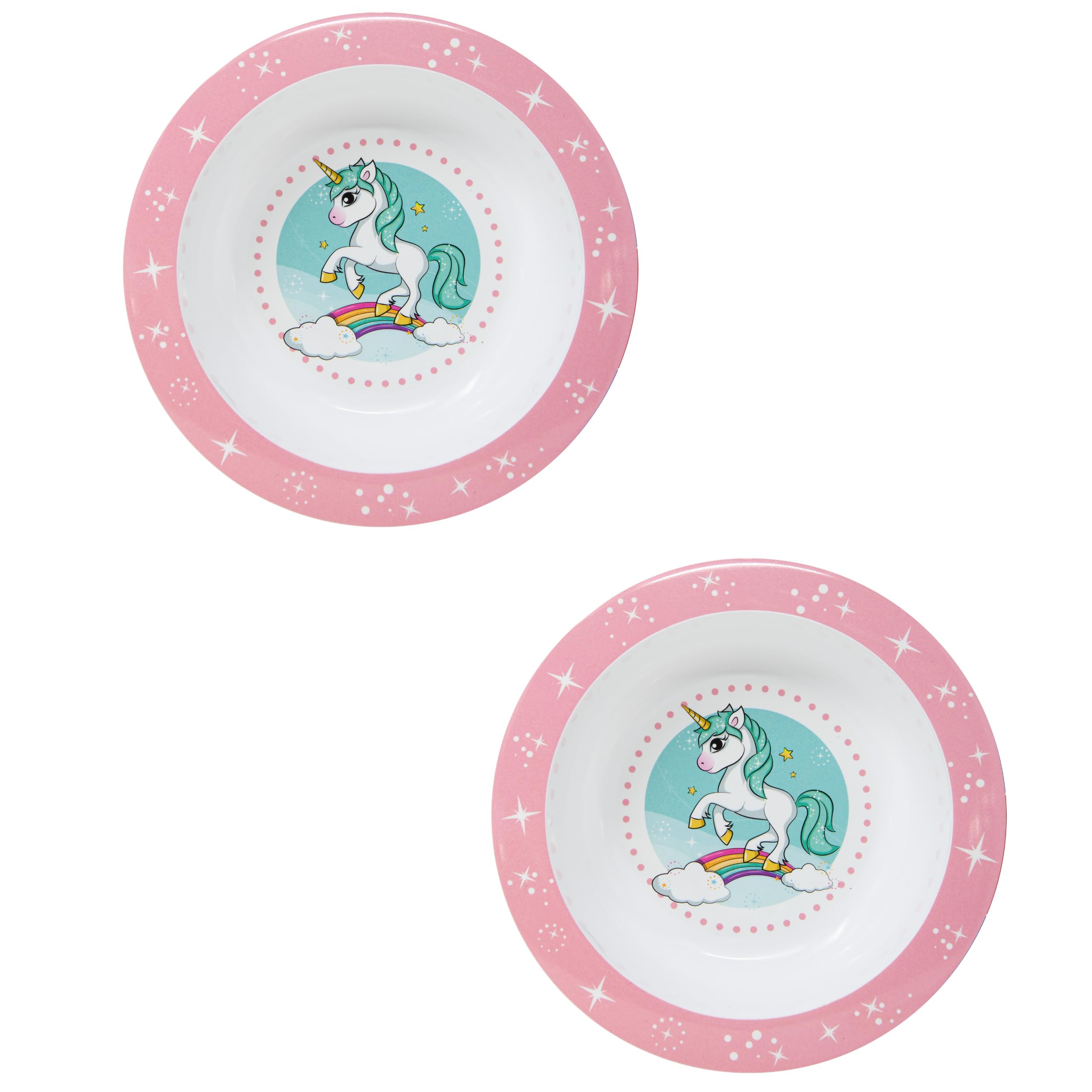 Unicorn Children's Bowl Set - Set Of 2 Children's Bowls With