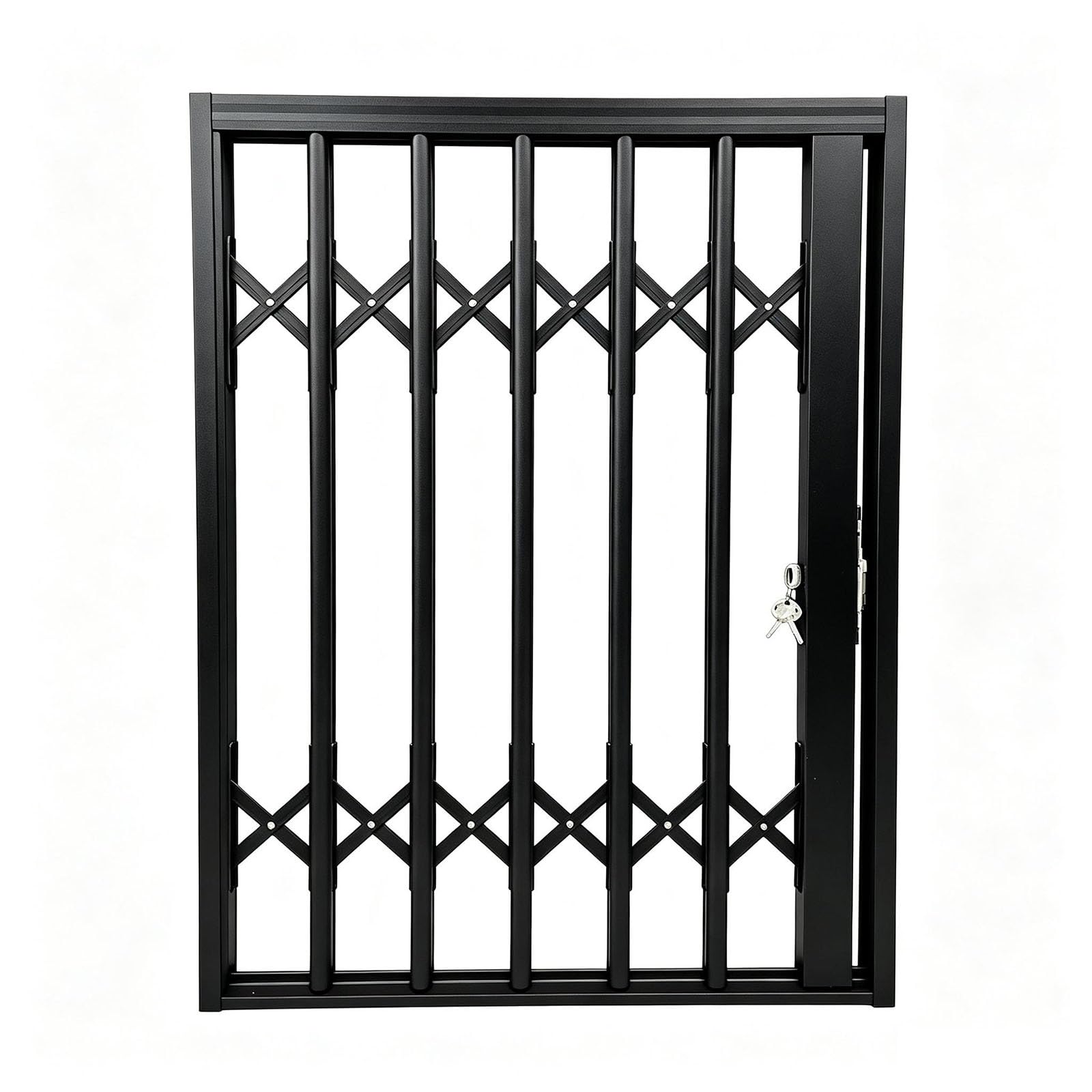 Nowoczesny minimalistyczny dom, elastyczna kratka bezpieczeństwa