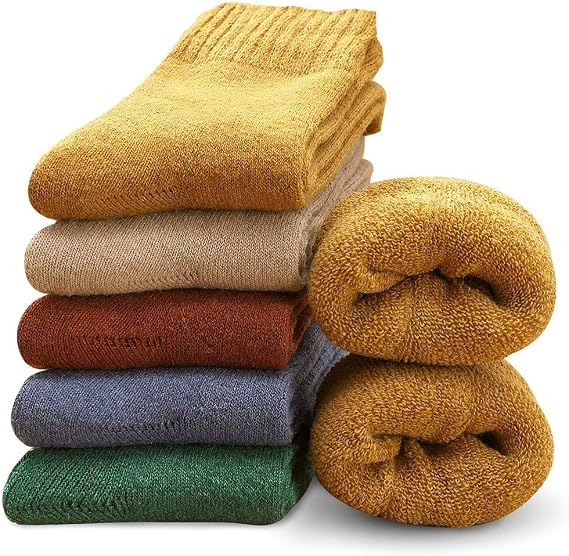 Lot De 4 Chaussettes Hiver Femme - Chaudes Et Antidérapantes - Taille 35-41 - Idéal Maison Ou Cadeau Noël