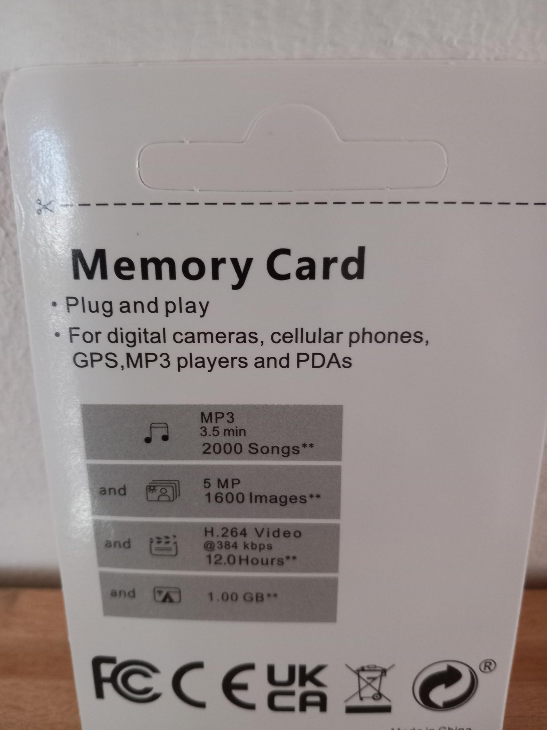 Scheda di memoria ad alte prestazioni, 1600 immagini, compatibile con GPS e lettori MP3, adattatore incluso
