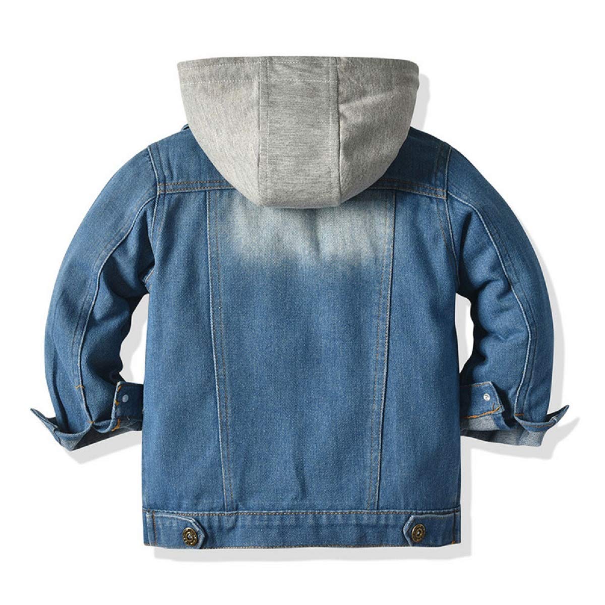 Chaqueta vaquera para niños y niñas con botones, chaqueta de mezclilla - - 3-4 años