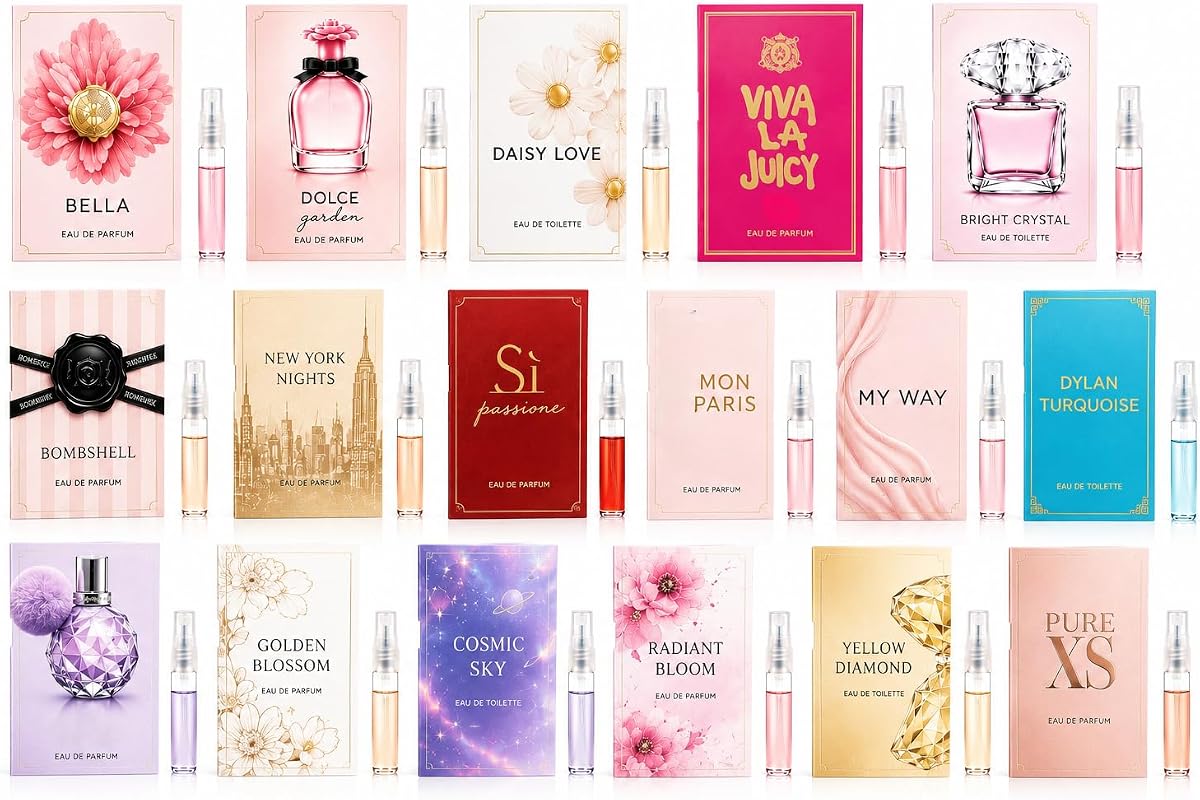 12 Perfume Sample For Women Trial Set - Best Rated Lot High End Designer Fragrance Sampler Discovery Kit