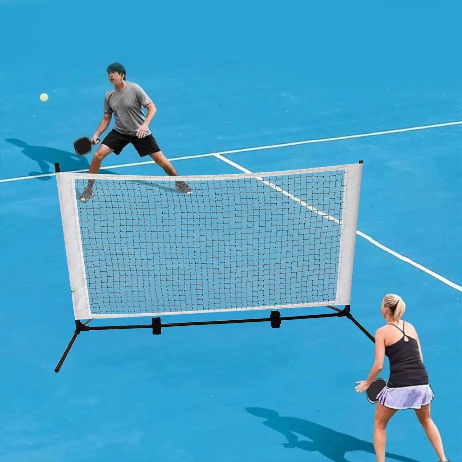 Portable Pickleball Net, Tennis Ball Trainer Net, Backyard Pickleball Net, Compact Tennis Net, Quick Setup Pickleball Equipment, Outdoor Pickleball Net, Pickleball Net for Backyard