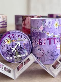 Sagittarius Zodiac Soy Candle – Scented Jasmine Candle in Reusable Ceramic Jar, 12.3 oz, 80-Hour Burn, Clean Burning, Astrology Gift for Sagittarius Birthdays & Special Occasions