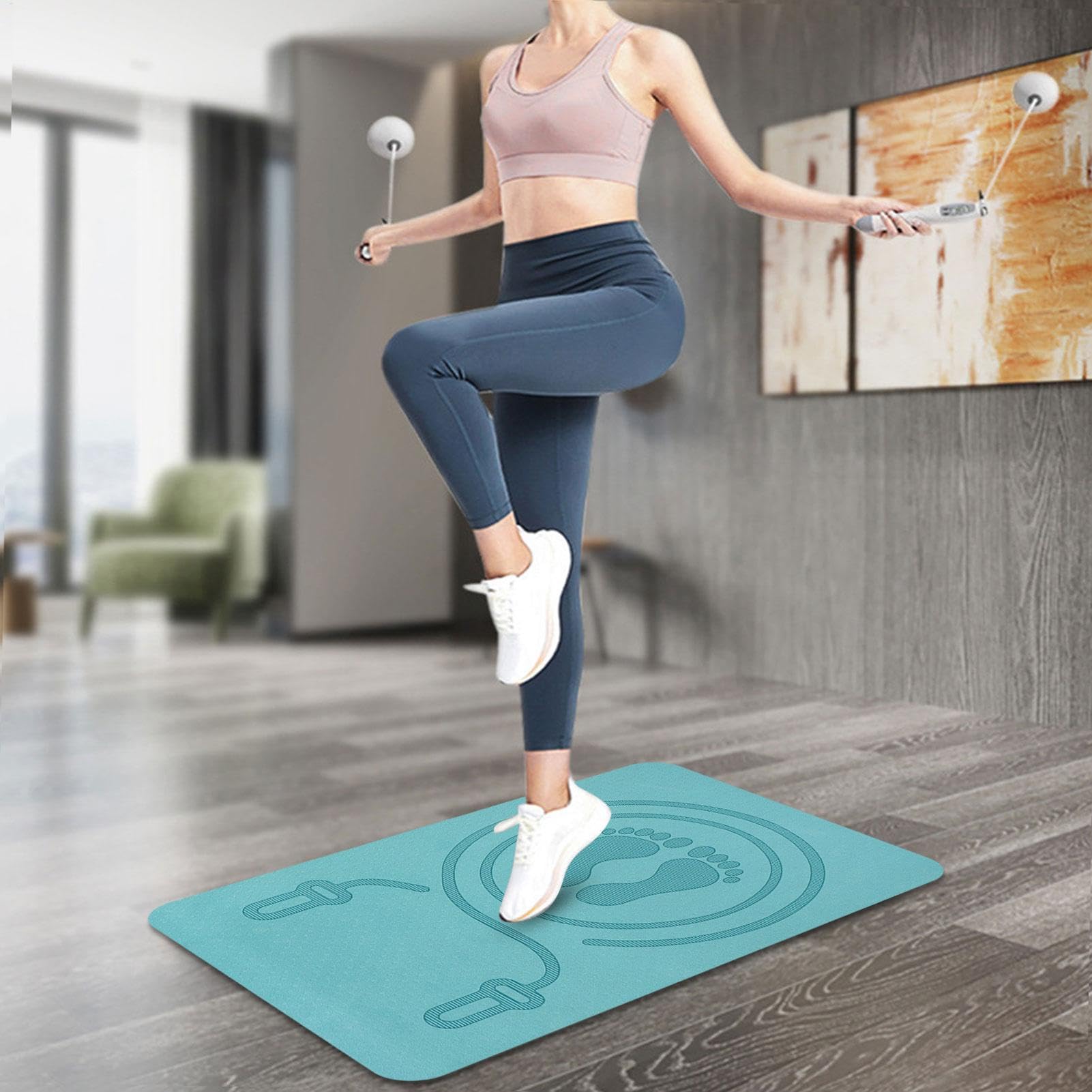 Tapis Diatomite Pour Corde à Saut Et Yoga – Antidérapant, Insonorisé, Absorbant Les Chocs, 8 Mm D’épaisseur