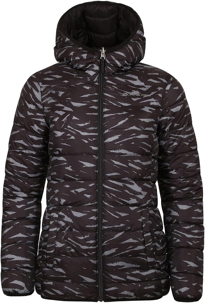 Giacca Invernale Donna Alpine Pro EROMA - Ultraleggera, Idrorepellente WR, Imbottitura HI-THERM Calda, Nero