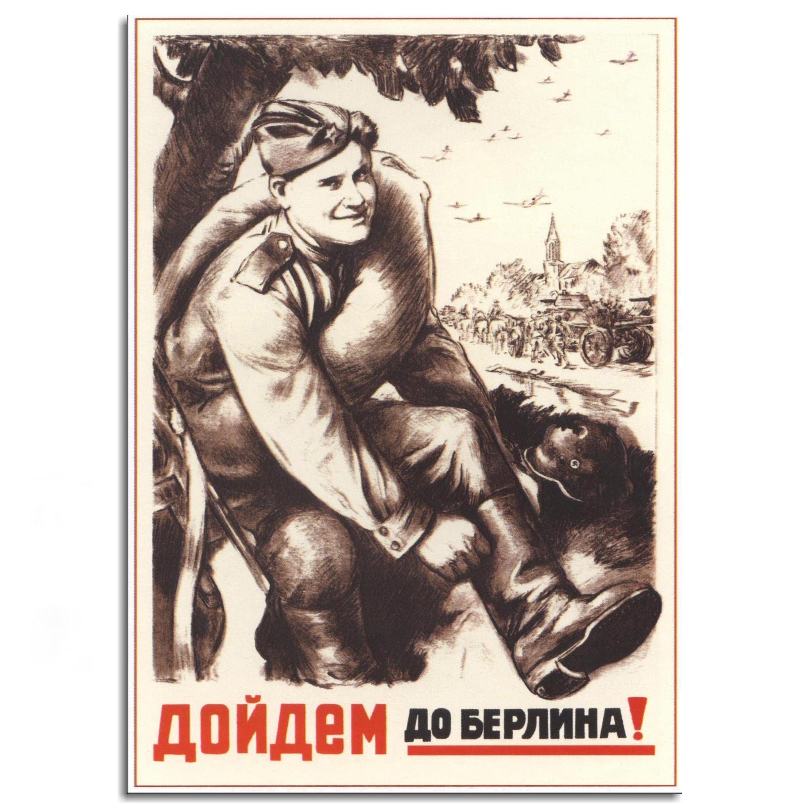 Amazon｜ヴィンテージポスターオリジナルソビエトプロパガンダソ連軍事