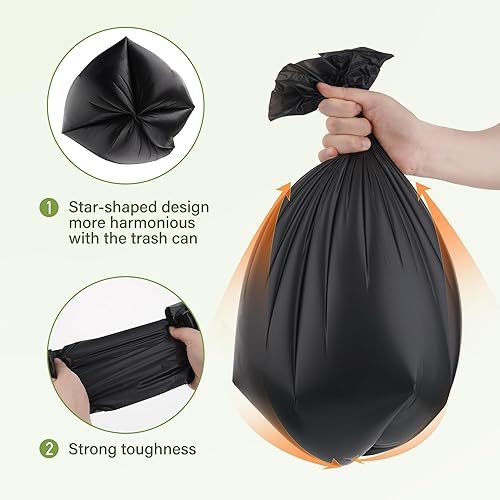 Miniatura 3 de Bolsas de basura de 5 galones, bolsas de inodoro portátiles compostables, bolsa de basura de abono extra gruesa de 0.86 mil para camping, viajes,