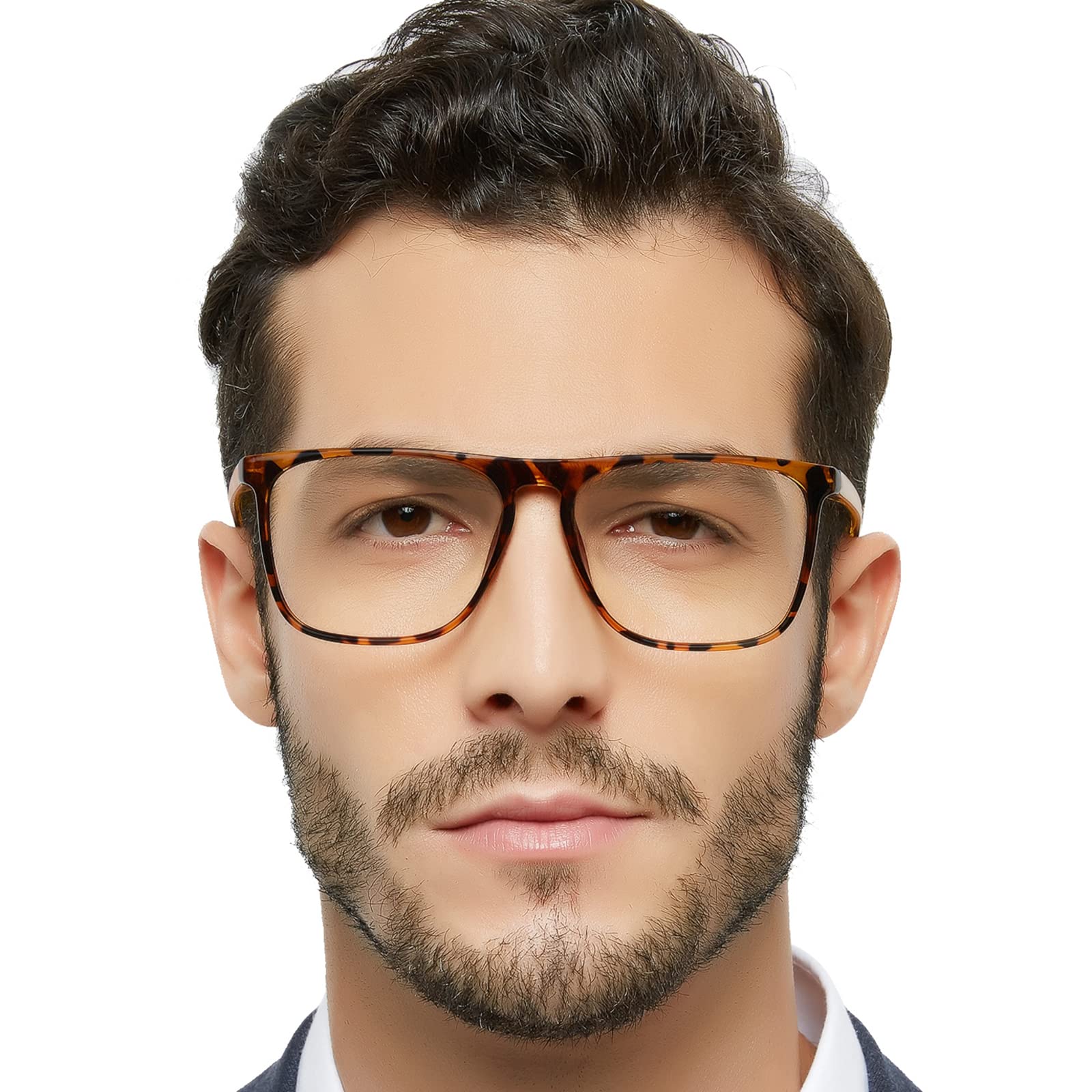OCCI CHIARI Oversized Bifocal Reading Glasses 1.5 for Men Stylish Men's Bi-focal Readers Spring Hinge (Yellow Tortoiseshell, 150) - Image 3