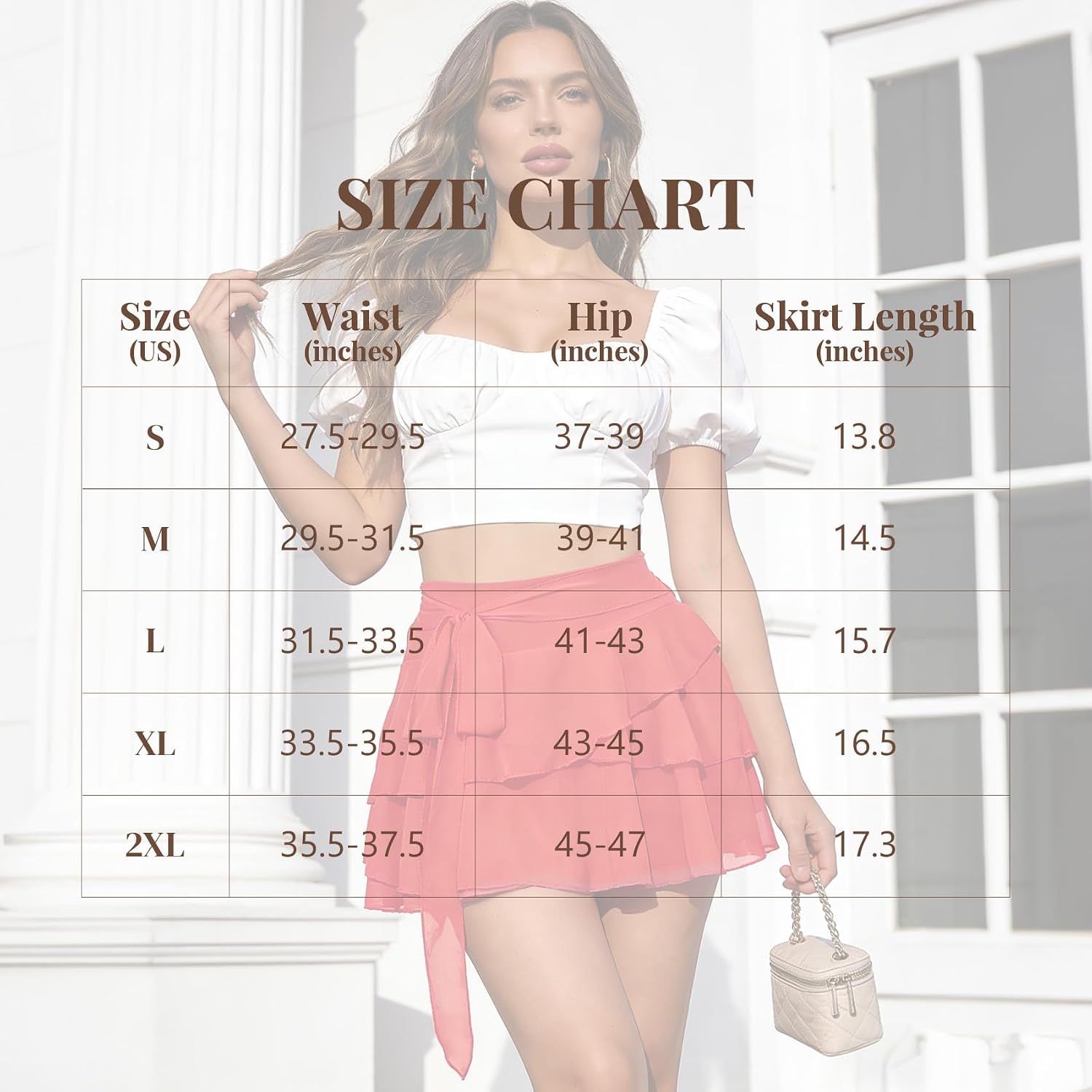 Women's Ruffle Mini Skirt with Shorts Mesh Flowy Hem Skirts Layered Ruffled Casual High Waist Mini Skort Skirts