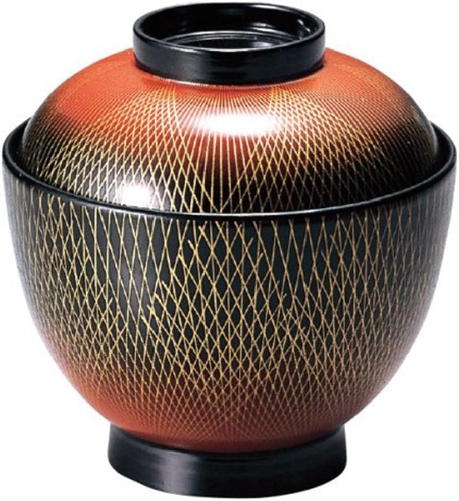 5-215-7 Soup Bowl, Red, Diameter 4.0 x Height 4.1 inches (10.2 x 10.4 cm), Heat Resistant ABS