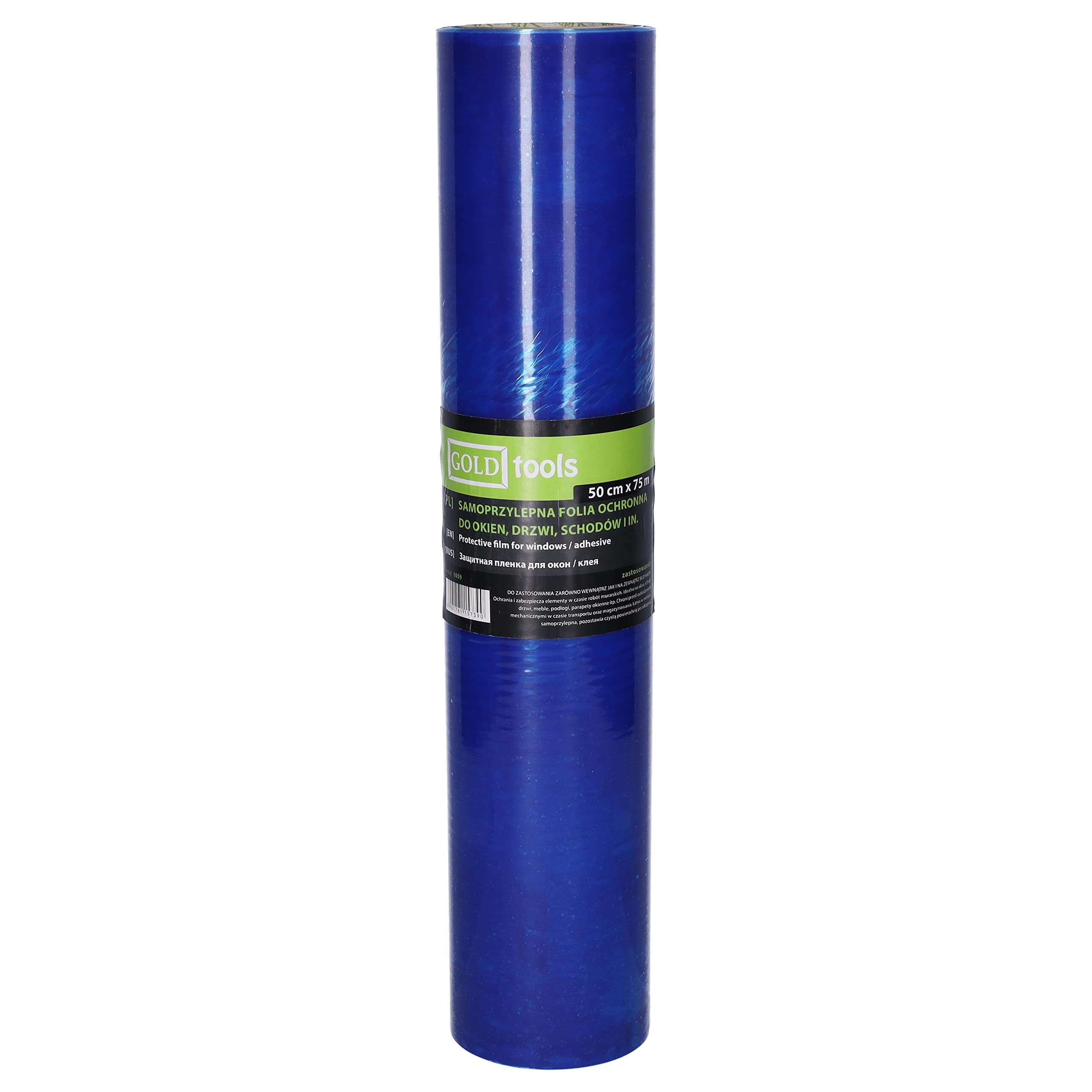 Glasbeschermingsfolie blauw 500mm x 100m Beschermfolie folie LDPE afplakfolie | (GP: 0,34 EUR / m2