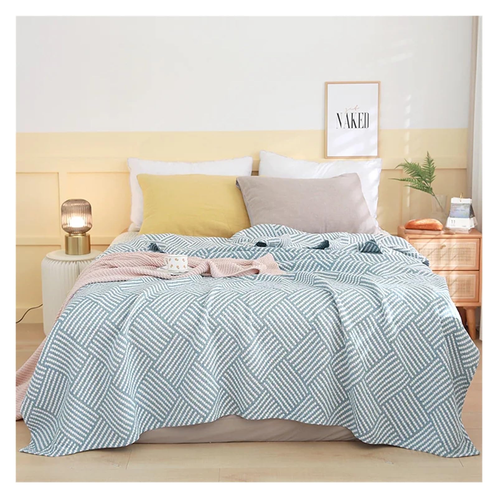 BAYNOPURIN Sofa Blanket Cotton Gauze Thin Summer Cooling Towel Blanket Bedspread on Bed Picnic Sofa Bedding Coverlet Sleeping Nap Quilt