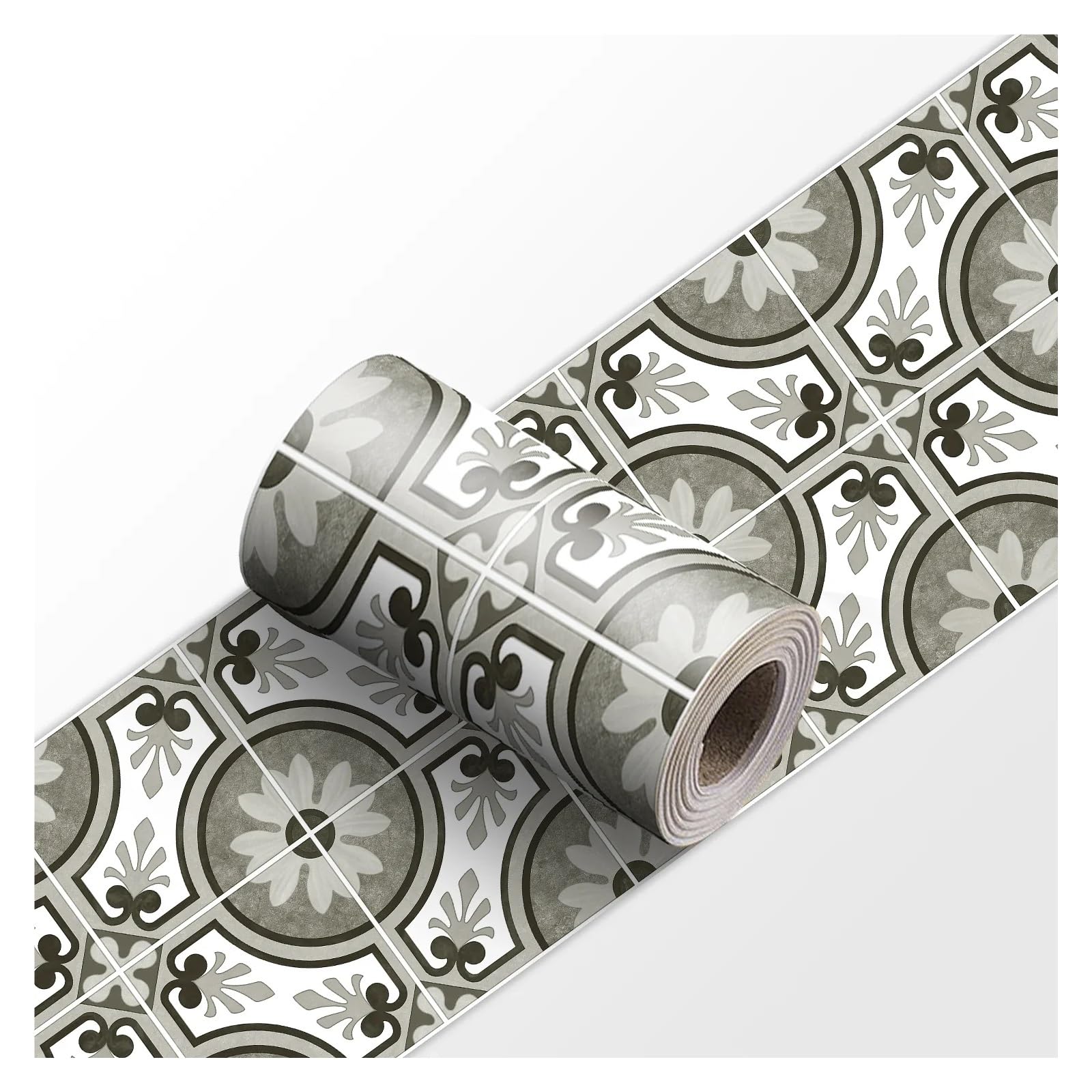 LCKKJHG Wallpaper Borders Self Adhesive 1pcs Ceramic Wall Stickers Peel & Stick Kitchen Backsplash Decorative Waist Line Tile Strips for Bathroom Skirting(YX-182,15cmX240cmX1roll)