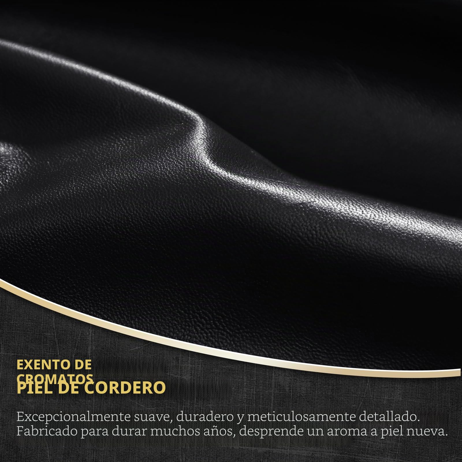 GSG SINCE 1998 Guantes piel hombre para conducir | Guantes de invierno de piel de oveja sin cromo con forro de lana, dedos táctiles y puño