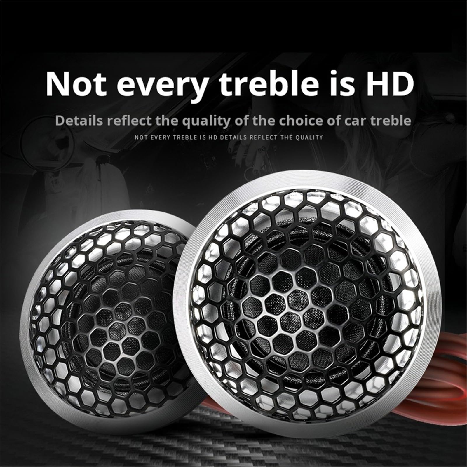Altoparlante Tromba Altoparlanti per frequenze alt Altavoces tweeter para coche 2024, bobina móvil de 25 mm, potencia máxima de salida de 120 W, sonido de resolución y calidad de audio.
