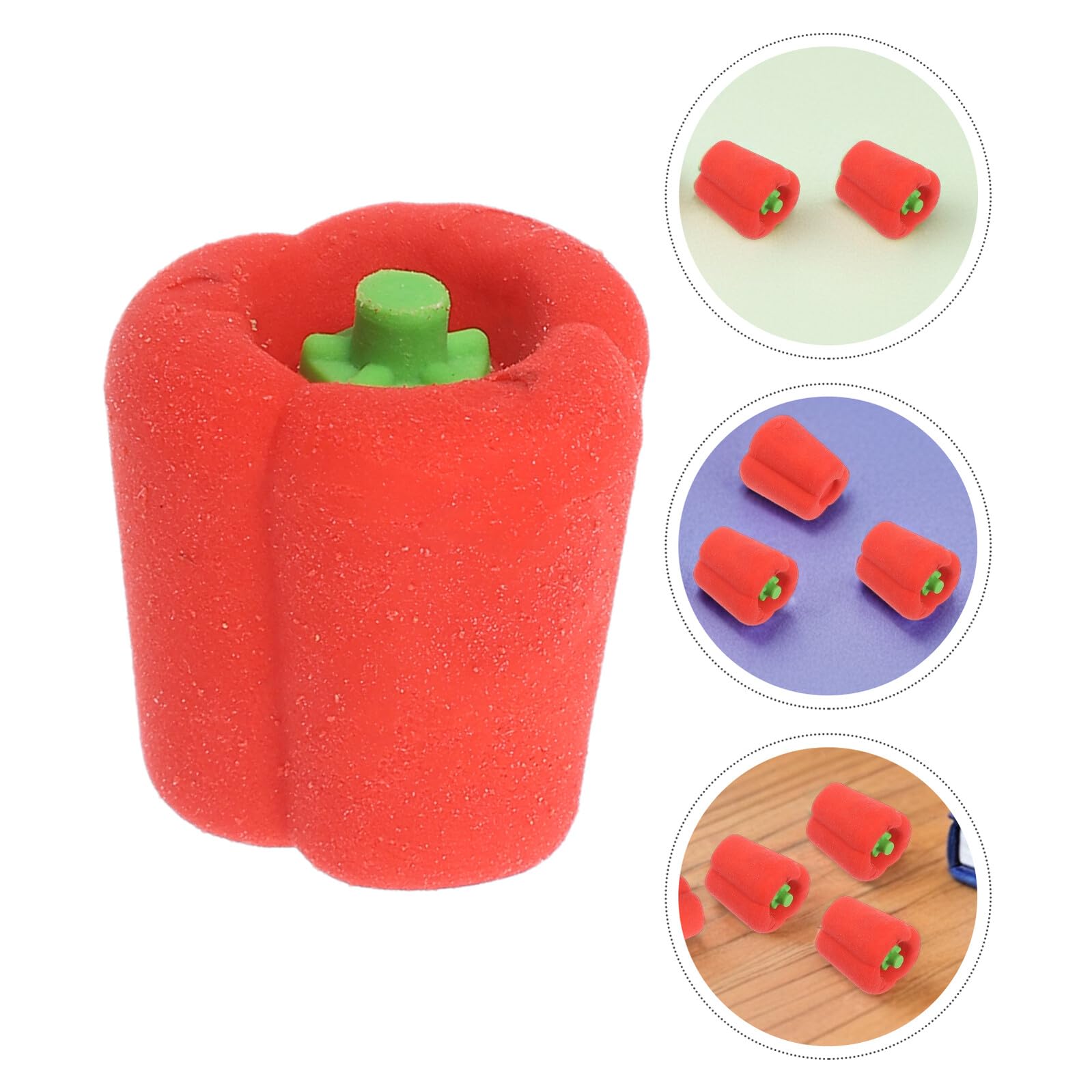 ARTIBETTER 100 Gomme da Cancellare per a Forma di Peperone Mini in Tpr Gomme Vegetali Divertenti per Matite Premi Scolastici e Feste Accessori Cancelleria per Studenti
