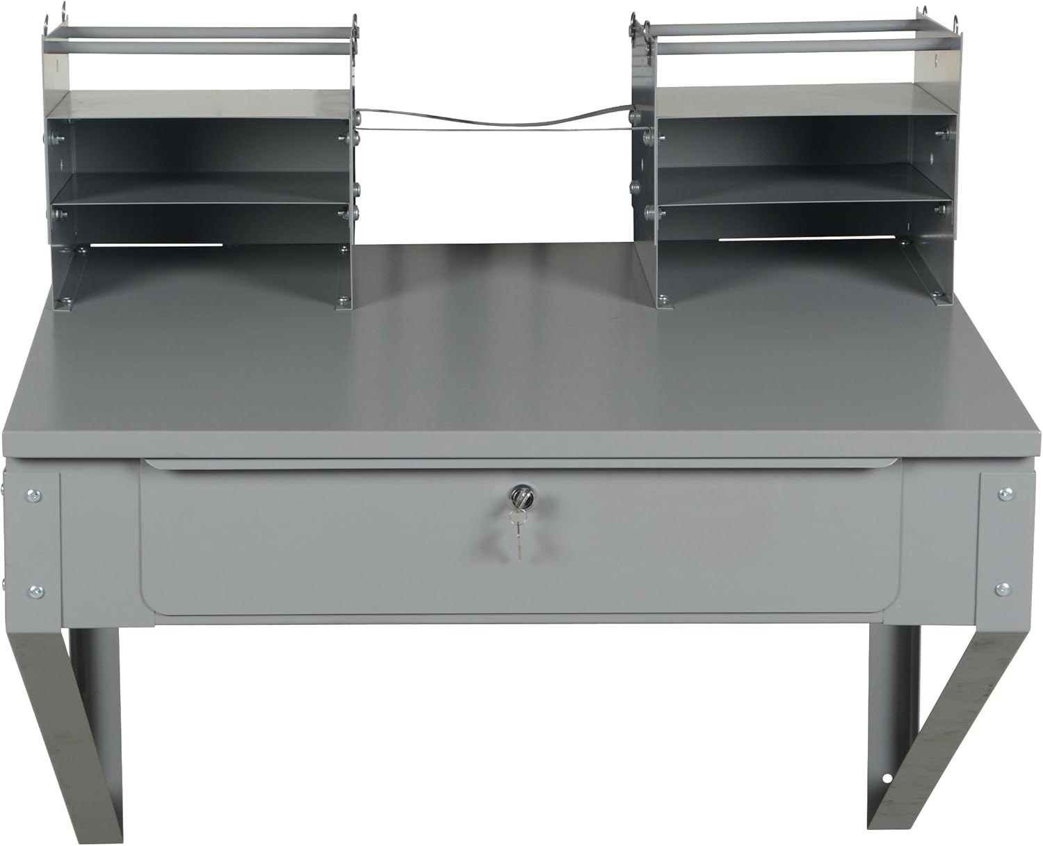 19.5"H Wall Mounted Shop Desk Gray