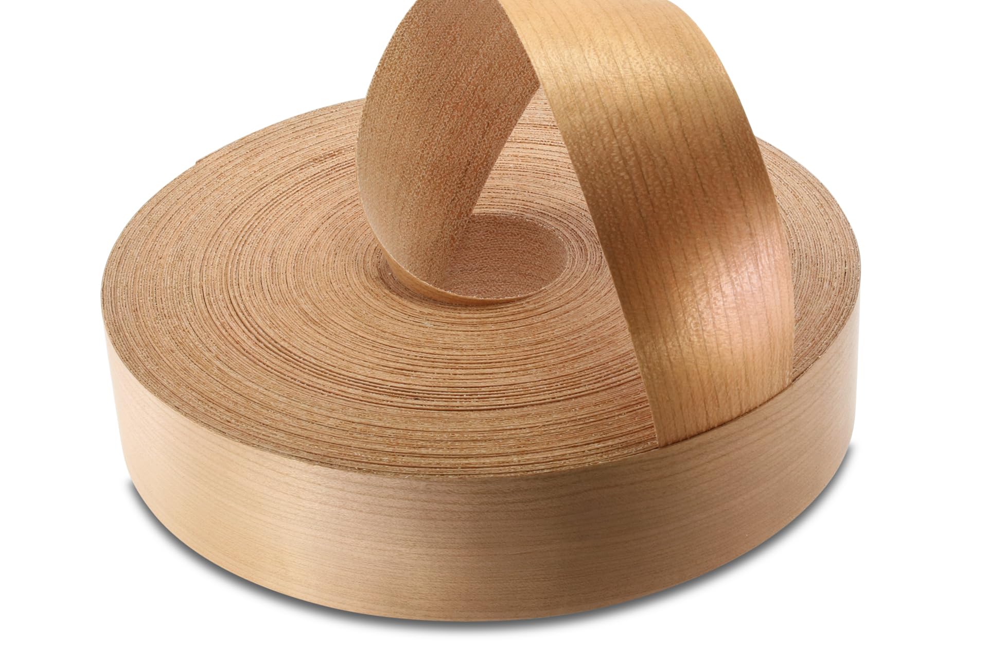 Woodpress Pinkish Brown Woodpress® 50Mm Real Cherry Wood Pre-Glued Veneer Edging Tape – 50M Trade Roll – Iron-On Wood Application