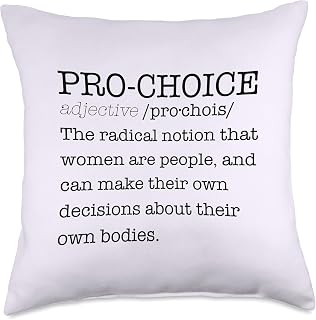 PRO-Choice Radical Notion Women Dictionary Definition Meme Throw Pillow