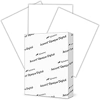 Vista 1 de Accent 188179R - Papel de cartulina blanco opaco de 8.5 x 11 pulgadas, 120 libras, 325 GSM - 150 hojas (1 resma) - Cartulina suave de alta calidad
