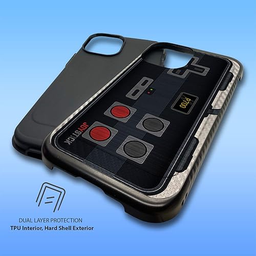 Miniatura 4 de CasesOnDeck - Carcasa para iPhone 12 Pro MaxiPhone 12 Pro Max armadura cepillada Carcasa delgada, resistente, color negro mate (control retro)