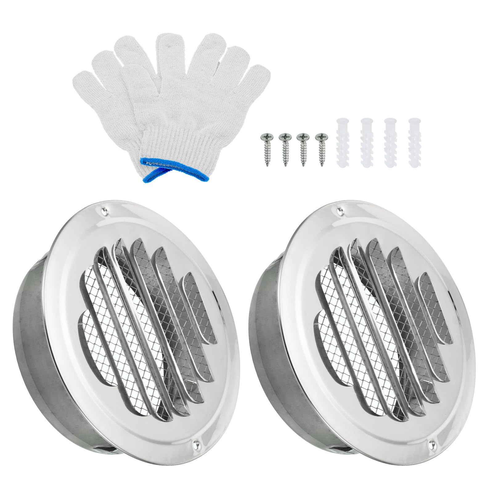 PATIKIL 4.5" Round Soffit Air Vents