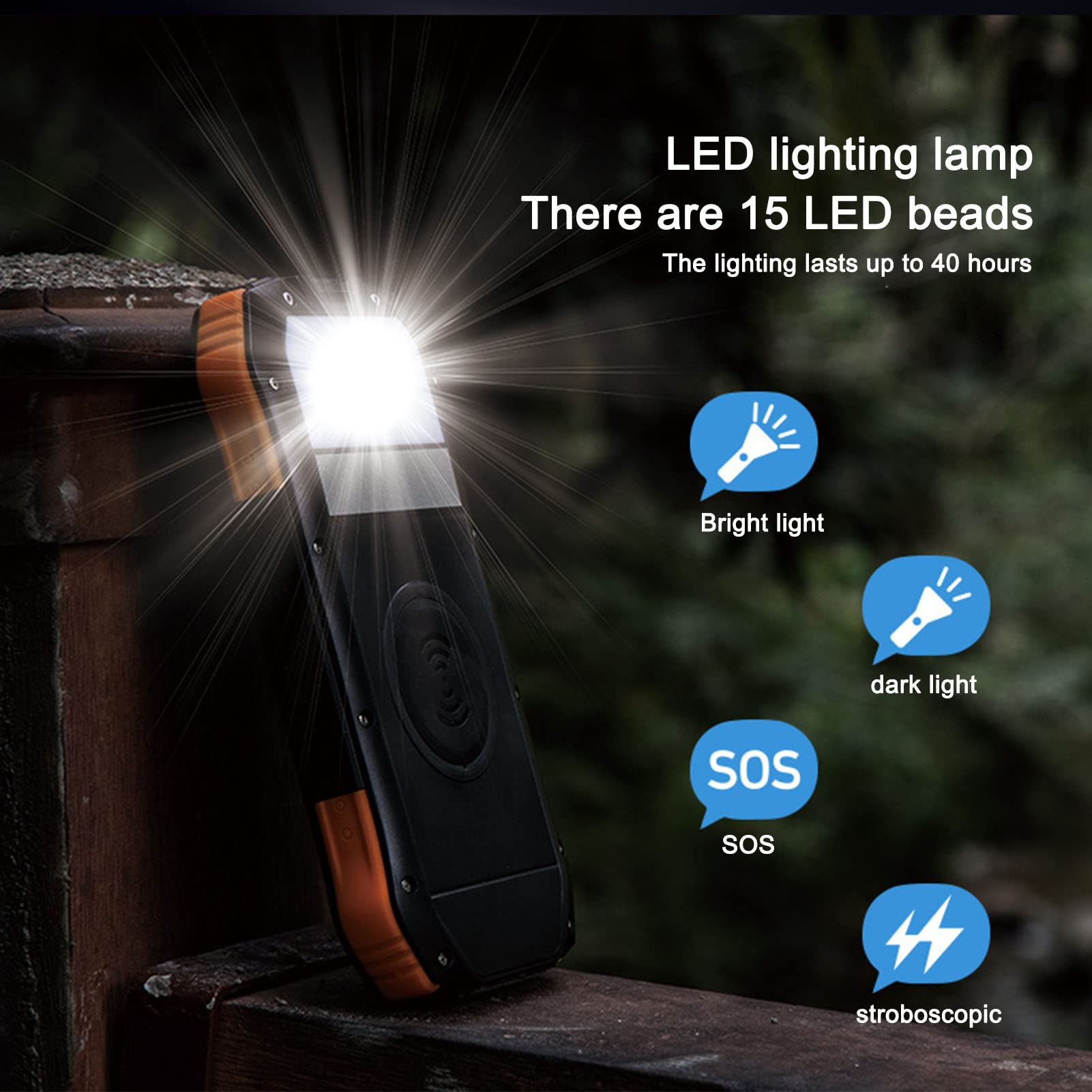 Tyenaza Solar Generator, Solar Power Bank QC3.0 PD18W Szybkie ładowanie 16000 mAh IP66 Waterproofs USB C Bank Power Bank