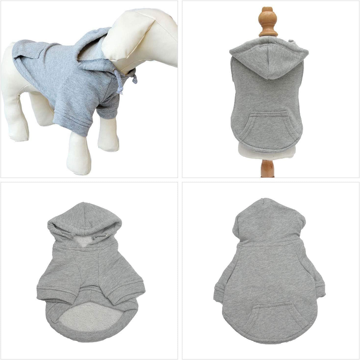 Lovelonglong Pet Clothing Clothes Dog Coat Hoodies Winter Autumn Sweatshirt for Small Middle Large Size Dogs 11 Colors 100% Cotton 2018 New (M - Image 3