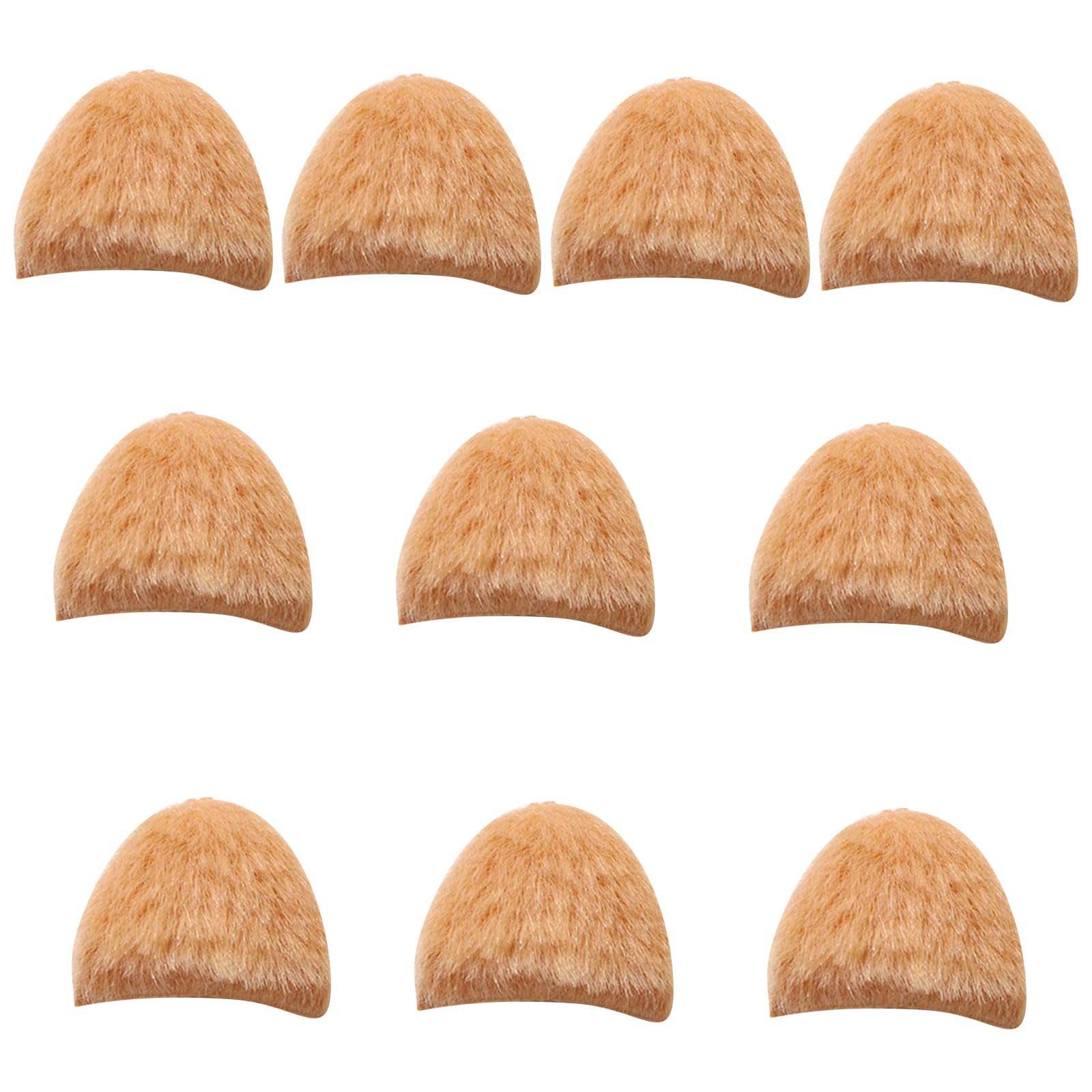 Buxuaaaa 10Pieces Plush Animal Ear Hairband Supplies Furry Animal Ear Appliques for Sewing Craft Stuffed Toy Clothing Headbands Furry Fabric Hair Accessories