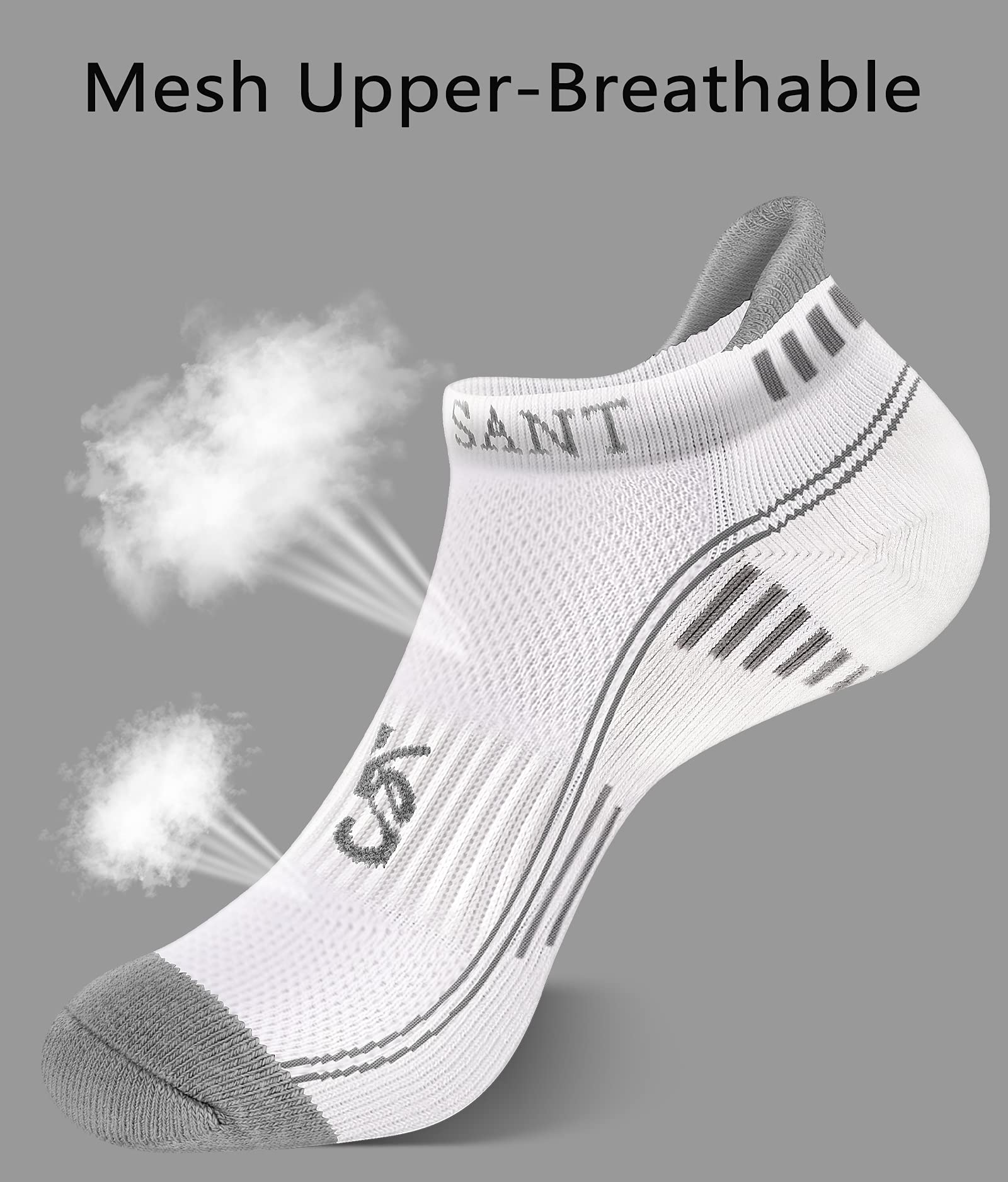 KEMISANT Calzini Uomo Corti 6 paia, Calze Uomo Corte Sportive Traspirante Calze Alla Caviglia,Assorbimento Dell'umidità