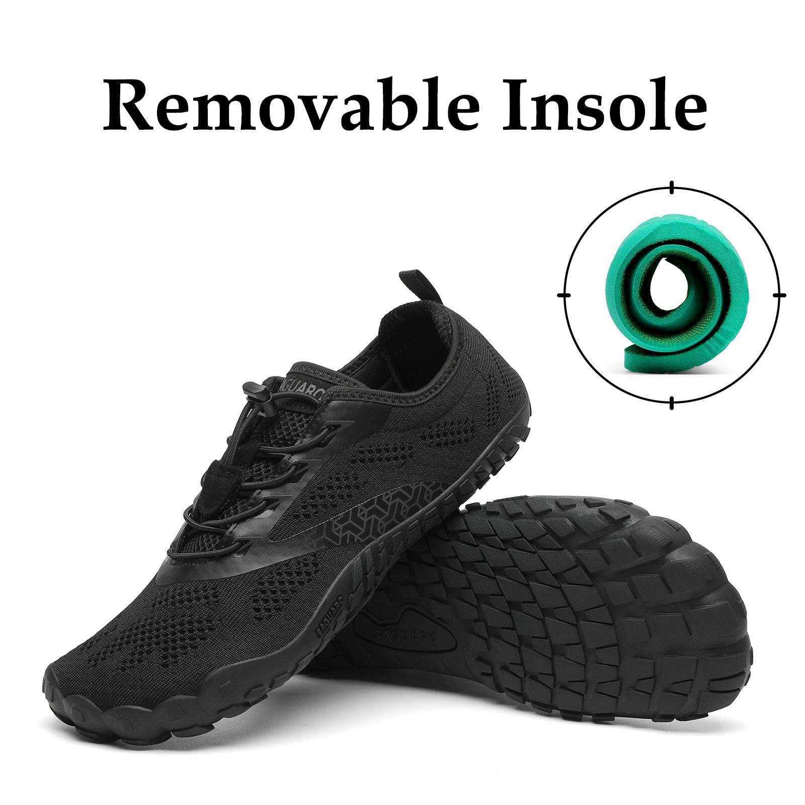 SAGUARO Scarpe Barefoot Minimaliste Uomo Donna - Scarpe Scogli Leggere Traspiranti Antiscivolo - con Padelle Larghe e Zero Gocce