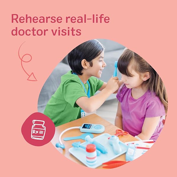 Melissa & Doug Get Well Doctor Kit, 25-Piece Toddler Doctor Play Set, Realistic Pretend Play Toys & Accessories, Preschool Toys for Girls & Boys Ages 3+ - 4