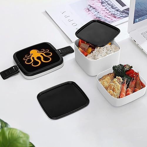 Miniatura 7 de Yellow Octopus Lunch Box Portable Bento Box Food Container Bento Storage with Removeable Compartments