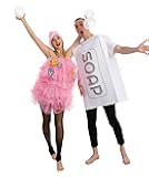 Loofah and Soap Costume, Halloween Couples Costume for Adult for Halloween Cosplay Party