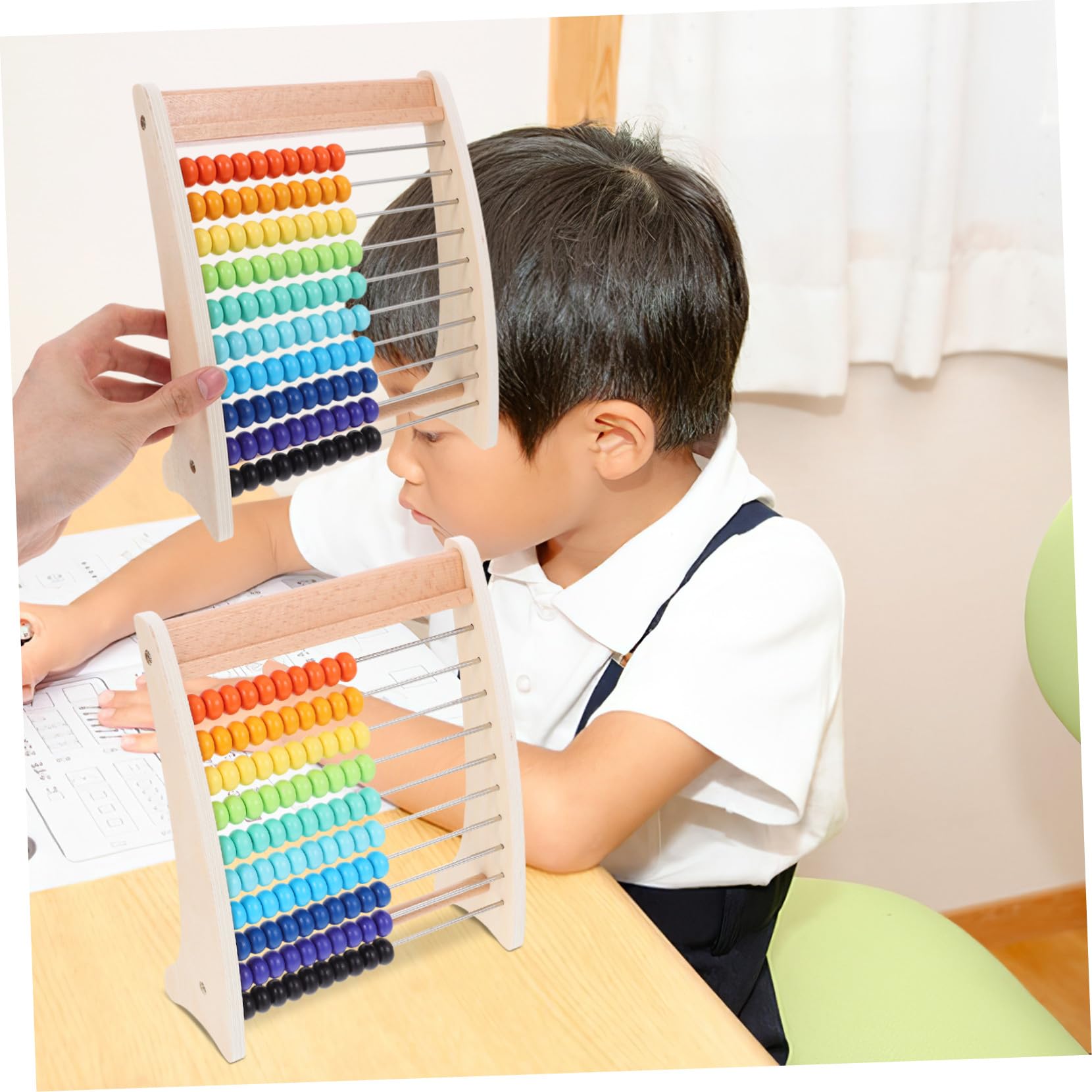 Didiseaon Ábaco de Madera para Niños 13 Niveles, Herramienta Didáctica para Coordinación Mano- y Desarrollo de Habilidades de Cálculo