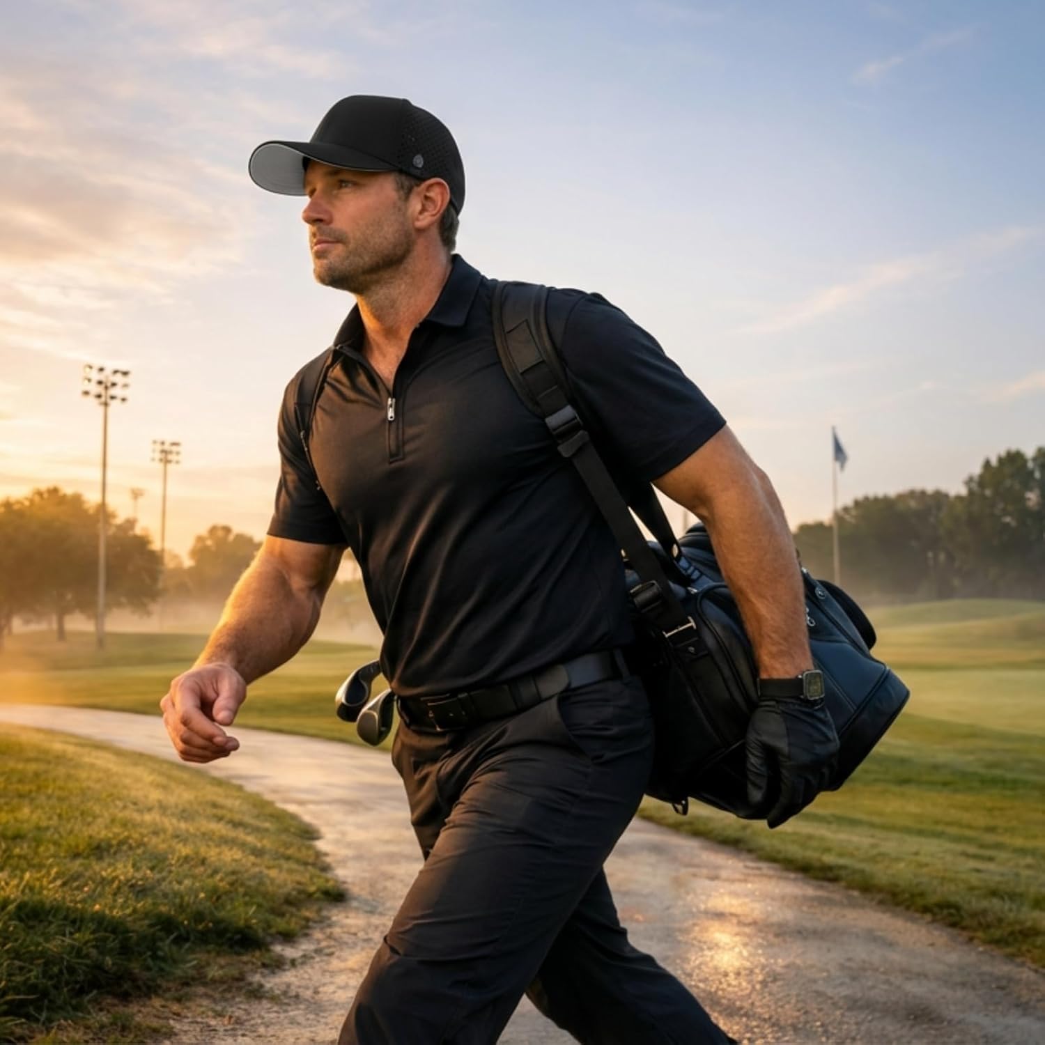 TOP-EX UVCoolix™ Golf Baseball Cap,Water-Resistant Breathable Snapback Performance Hat Men Women,Cooling Sweatband - Image 4