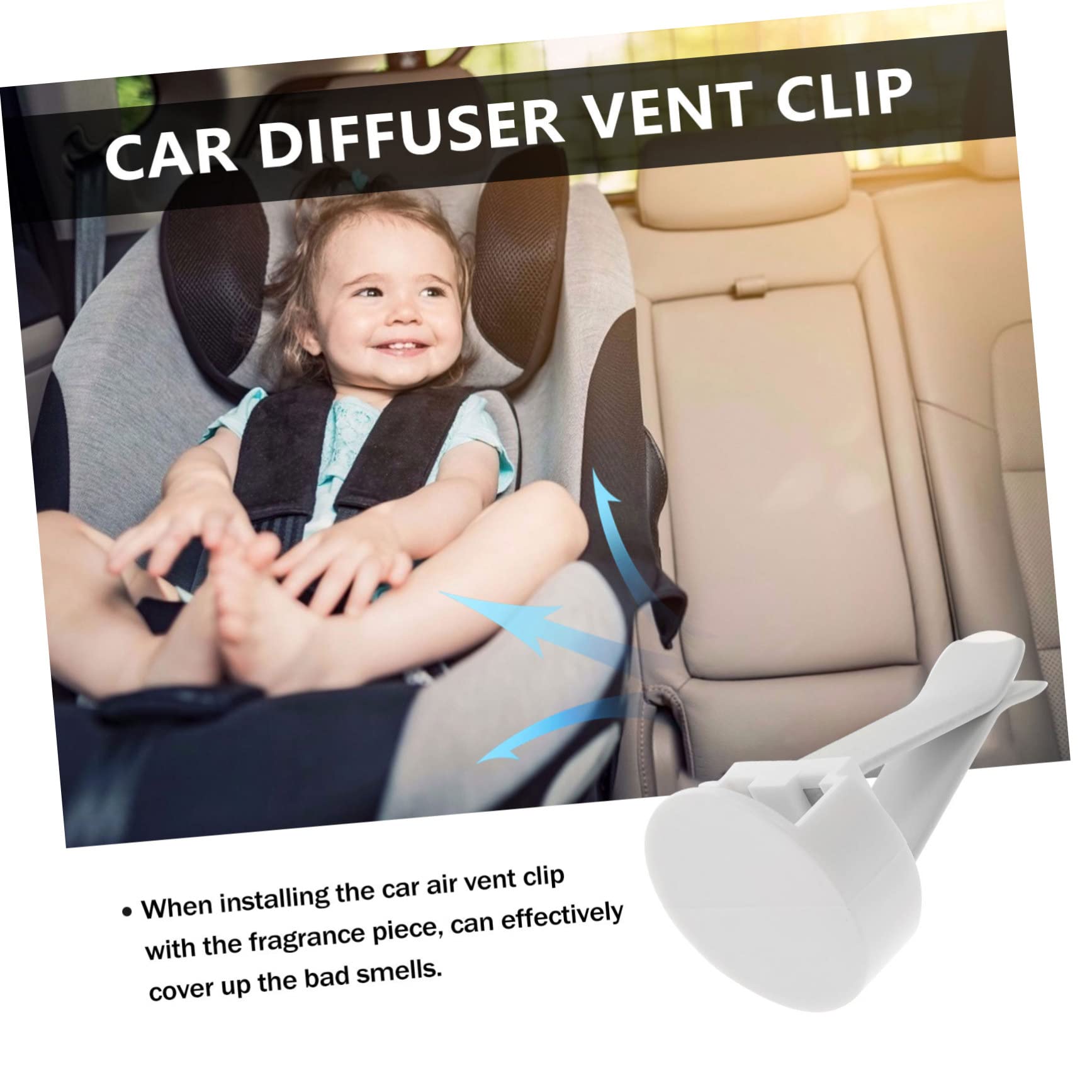 Ganci per Auto 100 Pezzi Clip per Bocchette di Aerazione Auto in Metallo e Plastico, Resistenti e Non Facili da Sbiadire, Accessori per Decorare e Profumare L’aria Nell’auto