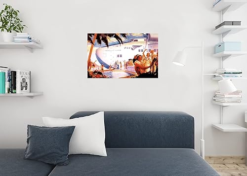 Miniatura 6 de PanAmerican Airlines Honolulu Clipper Hawaii Tropical Vintage Travel Cool Wall Art Poster - Póster impreso para pared, 24 x 36 pulgadas