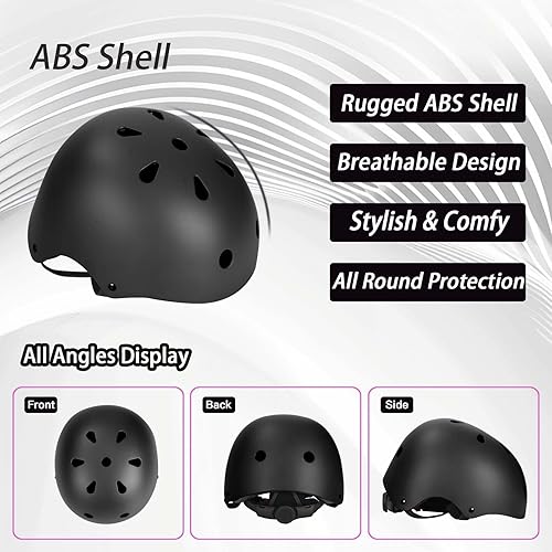 Miniatura 2 de Juego de casco de bicicleta para niños, casco ajustable para niños de 3 a 15 años, para niños, niñas, jóvenes, multideporte, bicicleta, patinaje,