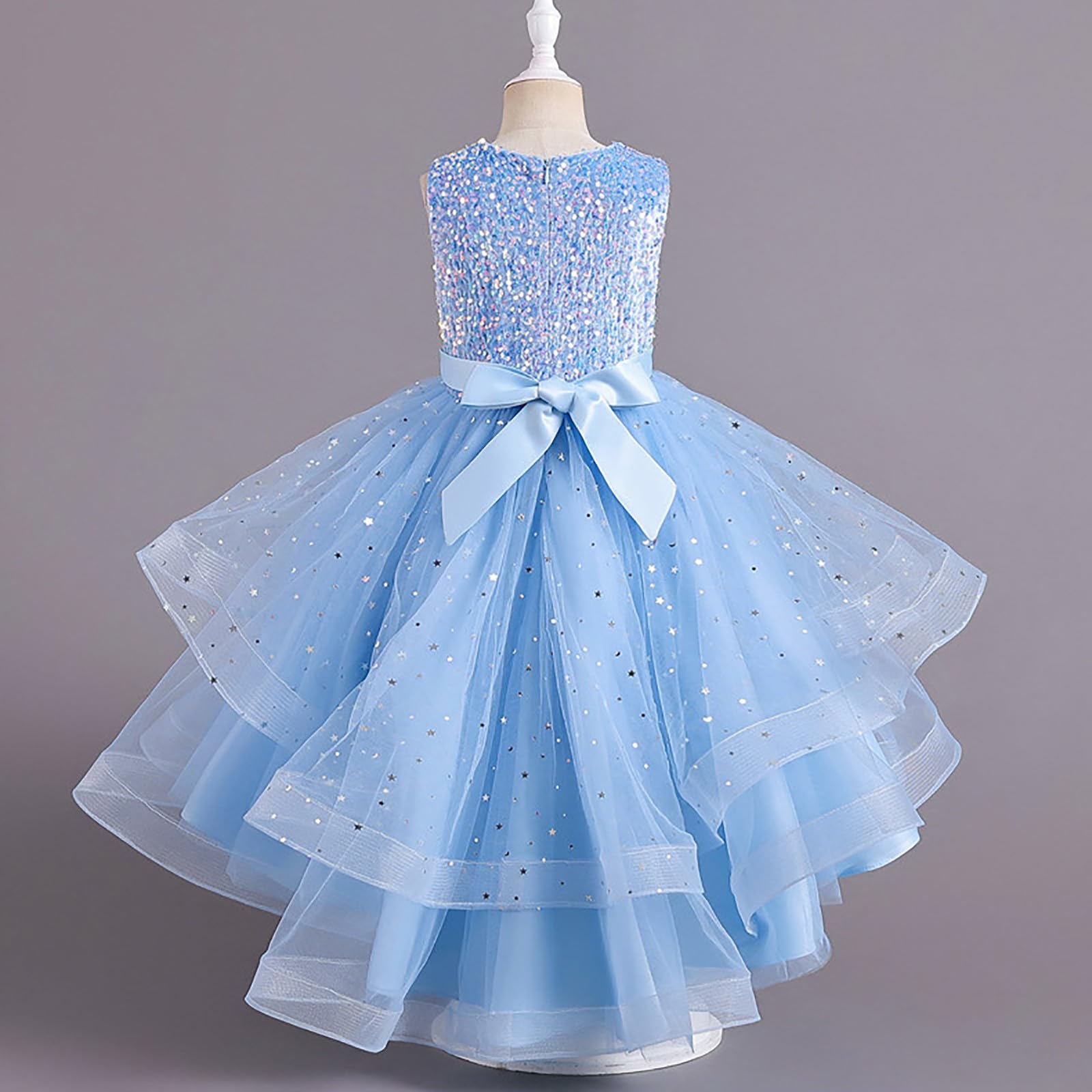Abito da principessa per ragazze, con pizzo e tulle, per feste di compleanno, matrimoni, damigelle d'onore, vacanze, balli studenteschi