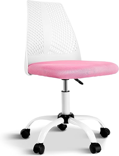 Miniatura 2 de Simple Deluxe Silla ergonómica para oficina y hogar, color rosa y blanco