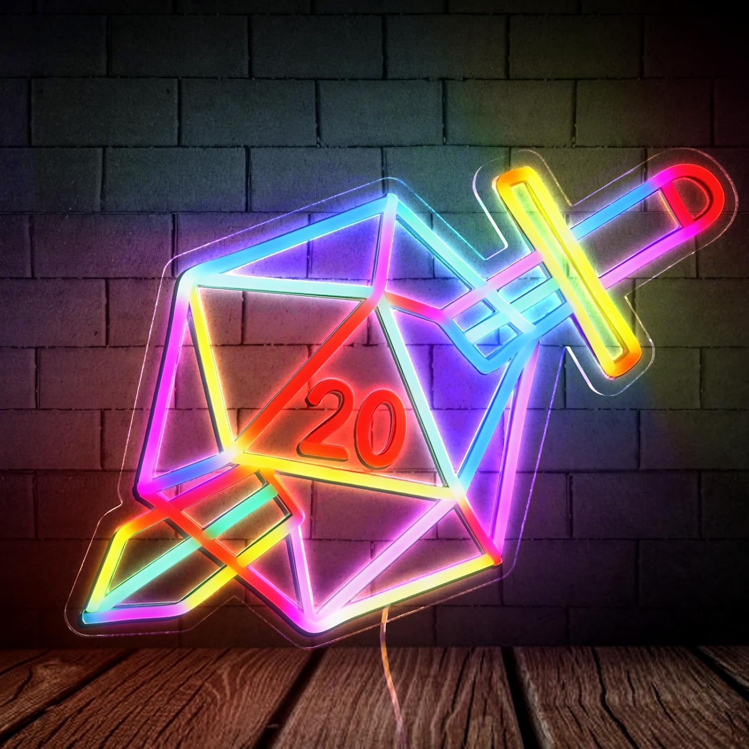 Dice Neon Signs for Decor, Led Neon Sign Decor Dimmable Dungeons and Dragon Dice Game Sign,USB Powered Neon Light for for Room Bedroom Bar Shop Hotel Christmas Birthday Holiday Party