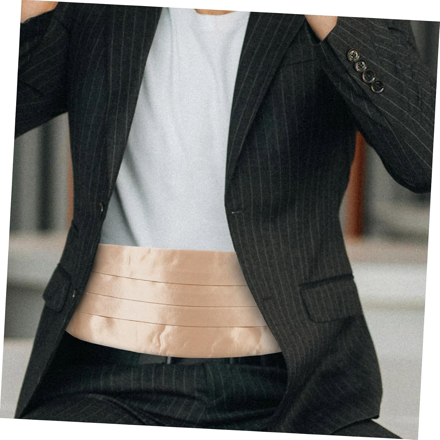 Men's Tuxedo Cummerbund Formal Waist Band for Weddings and Special Occasions Smooth Satin Material Color Accessory for Grooms and Elegant Dinners
