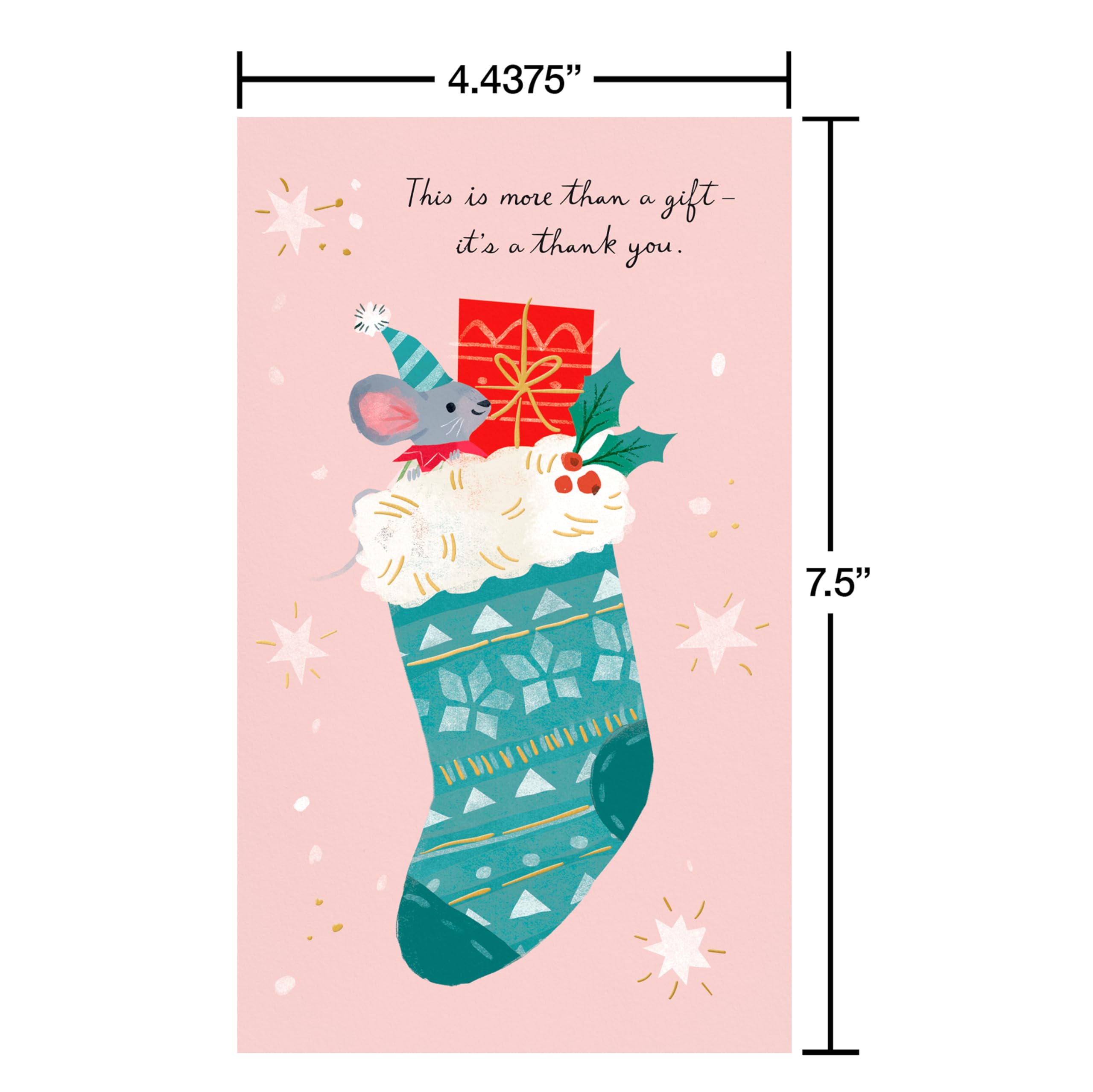 American Greetings Assortiment de 16 cartes de Noël avec enveloppes et autocollants pour enseignants, baby-sitters, soignants
