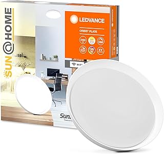 LEDVANCE SUN@HOME Plafonnier WIFI blanc 26W dimmable, 2100Lm, 2200-5000k, diam&egrave;tre 43cm et hauteur 7cm, applique et plafonnier contr&ocirc;lable avec Alexa, google ou par application, Smart+ Orbis